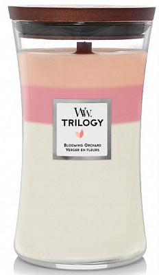 Свеча ароматическая Woodwick Large Trilogy Blooming Orchard (Цветущий фруктовый сад) 609 г 