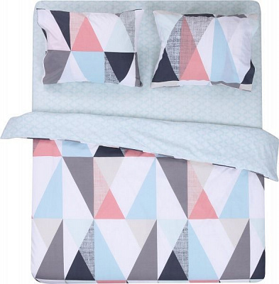 Комплект постільної білизни Веселі ромби 2 різнокольоровий