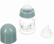 Бутылочка BABY-NOVA Декор с широким горлышком зеленая 150 мл