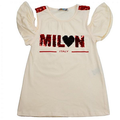 Футболка для девочки ALG Milan 720473 р.134 кремовый 