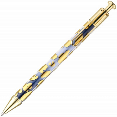 Ручка шариковая автоматическая Blue with gold 