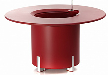 Горшок пластиковый Mondum Медитеранео 40x45x28 см круглый 28 л серебристый с красным 