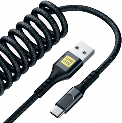 Кабель Luxe Cube Dynamic USB-USB Type-C 1,5 м чорний
