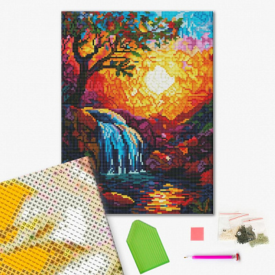 Алмазна мозаїка Чудовий пейзаж 30х40 см Brushme