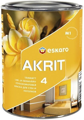 Краска Eskaro Akrit 4 белый 0,95л 1,37кг