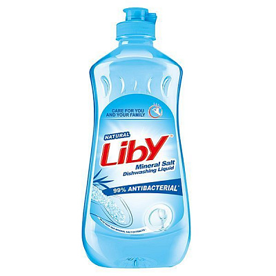 Средство для ручного мытья посуды LIBY фруктов и овощей Морская соль 0,44л