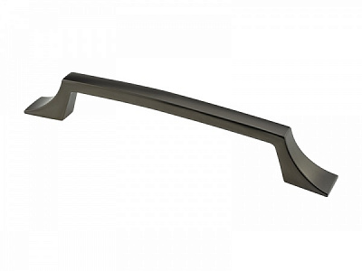 Мебельная ручка накладная DC DL 41/192 G22 192 мм темное серебро/ черный