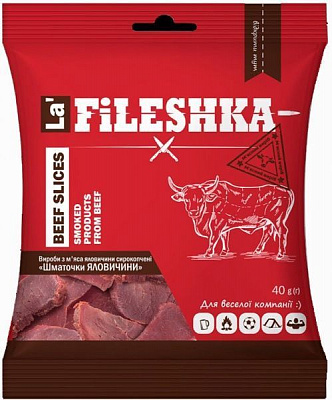 Закуска La'Fileshka кусочки говядины 40 г