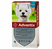 Краплі Bayer для собак Advantix 1х1,0 мл від 4-10 кг (за 1 п-тку, 4 в уп.) 17074
