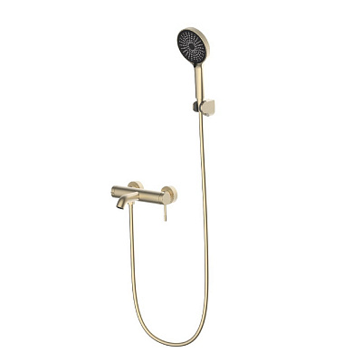 Смеситель для ванны FADO S.r.l в комплекте Lira матовый золотой MIX0702G