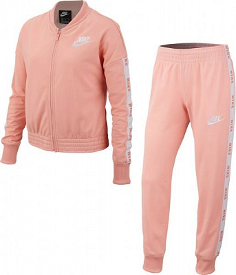 Спортивный костюм Nike G NSW TRK SUIT TRICOT BV2769-697 р. L розовый