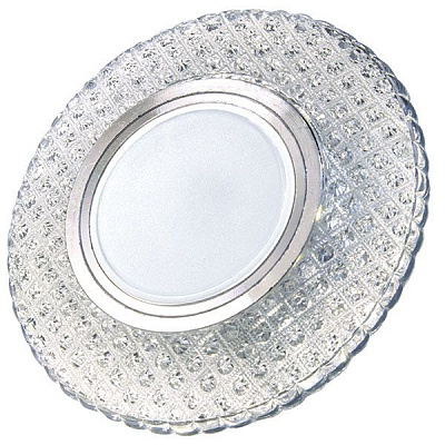 Светильник точечный Светкомплект SVC 105 с LED-подсветкой 3 шт. в упаковке 3 Вт GU5.3 4500 К прозрачный/хром 