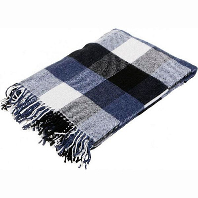 Плед шерстяной Фреска 140x200 см синий Вултекс-С 