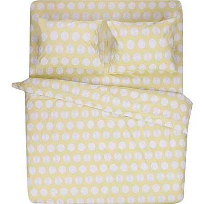 Комплект постельного белья Basic круг 2.0 желтый La Nuit 