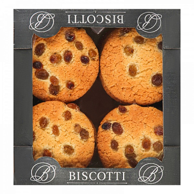 Печенье Biscotti песочно-отсадное американское с изюмом 400 г 