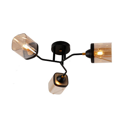 Люстра стельова Blitz Carrara 3x60 Вт Е27 чорний 5191-43