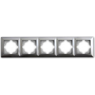 Рамка п'ятимісна Gunsan VISAGE універсальна срібний VS 28 15 146