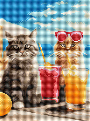 Алмазна мозаїка Котики на відпочинку ©art_selena_ua Ideyka