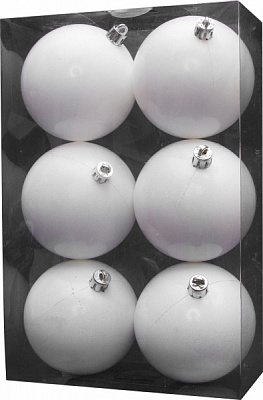 Набор елочных шаров Девилон 251253 d80 мм 6 шт./уп. 
