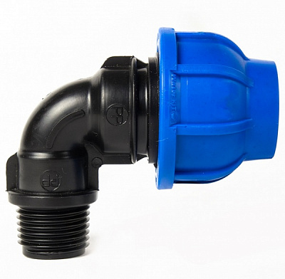 Коліно затискне 90° ValRom ЗР D25x1/2