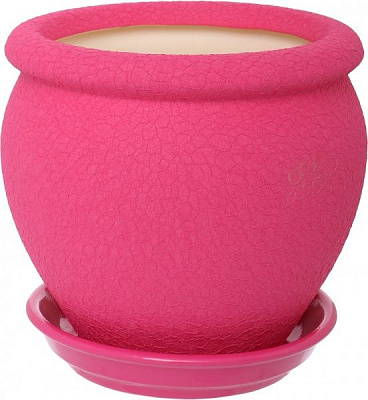 Горщик Оріана-Запоріжкераміка В`єтнам №4 шовк круглий 1,5л малиновий (011-4-128)