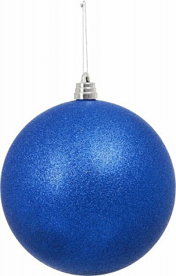 Куля пластикова з присипкою 20 см синій