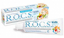 Детская зубная паста R.O.C.S. Kids Фруктовый рожок без фтора 3-7 лет 45 г