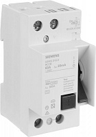Диференційне реле Siemens АС 2p 63А 30 мА AC 230V 5SM3316-0