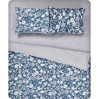 Комплект постельного белья полуторный La Nuit Daisy синий с серым