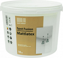 Краска акрилатная водоэмульсионная Spot Colour Fusion Mattlatex глубокий мат белый 10л