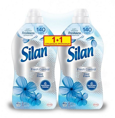 Кондиционер для белья Silan Фреш Контрол Прохладная Свежесть (1,45 л + 1,45 л)