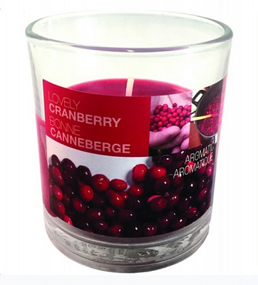 Свеча в стакане 80/72 мм Клюква 