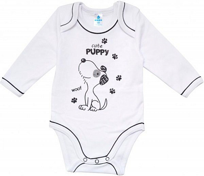 Боди Minikin Веселый щенок р.80 белый с принтом 197020380 