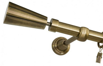 Карниз Bojanek VASO одинарный укомплектованный d19 мм 240 см античная латунь 