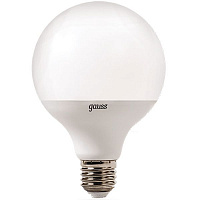Лампа светодиодная Gauss Black 105102116 16 Вт G95 матовая E27 220 В 3000 К 