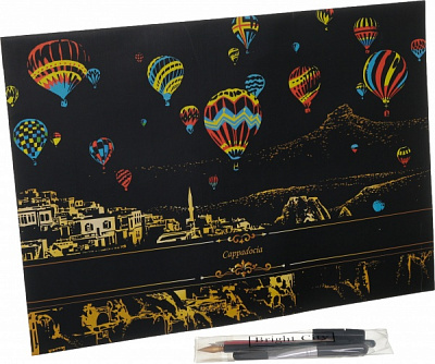 Скретч-картина Каппадокия 40,5x28,5 см 