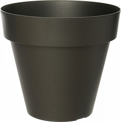 Горшок пластиковый Plastiken Maceta Redonda TES круглый 50,5л антрацит 