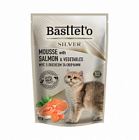 Паштет для котов Basttet`o Silver с лососем 85 г