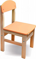 Стільчик для дітей Yuliana Woody лак з помаранчевим сидінням 12003111