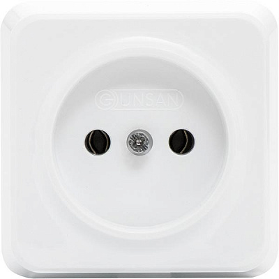 Розетка Gunsan Misya без заземлення біла
