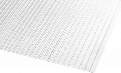 Поликарбонат сотовый Solidplast UV Титан Х 4мм 1050x3000мм прозрачный