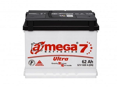 Аккумулятор автомобильный A-MEGA Ultra 62А 12 B «+» справа