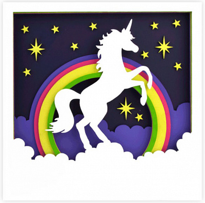 Набор для рисования картина 3D Юникорн и радуга (N0003514) 30х30 см Rosa Talent 