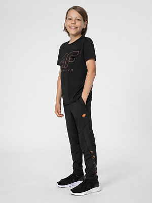 Футболка 4F TROUSERS FNK M102 4FJSS23TFTRM102-20S р.134/140 черный