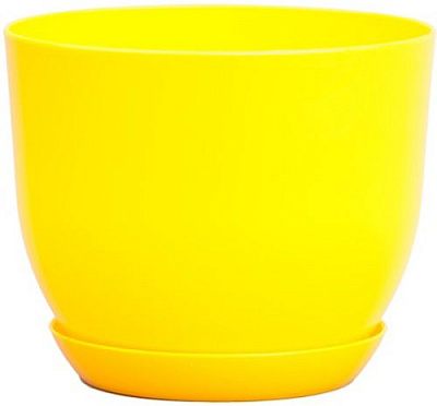 Горщик Оранжерея для квітів «Класік» круглий 5л жовтий