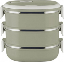 Термос для їжі оливковий lunch box 2400 мл Flamberg Smart Kitchen