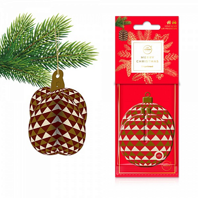 Ароматичне саше Aroma Home Різдвяна кулька червона Xmass Cellulose 3D червоний