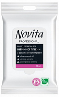 Вологі серветки Novita для інтимної гігієни Professional 15 шт./уп.