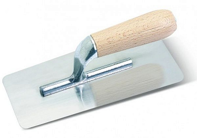Шпатель-кельма из нержавеющей стали для нанесения венецианской штукатурк 28х12см малярный Boldrini