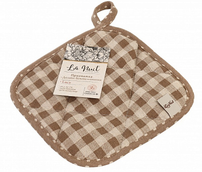 Прихватка Lucy клітинка 20x20 см бежевий La Nuit